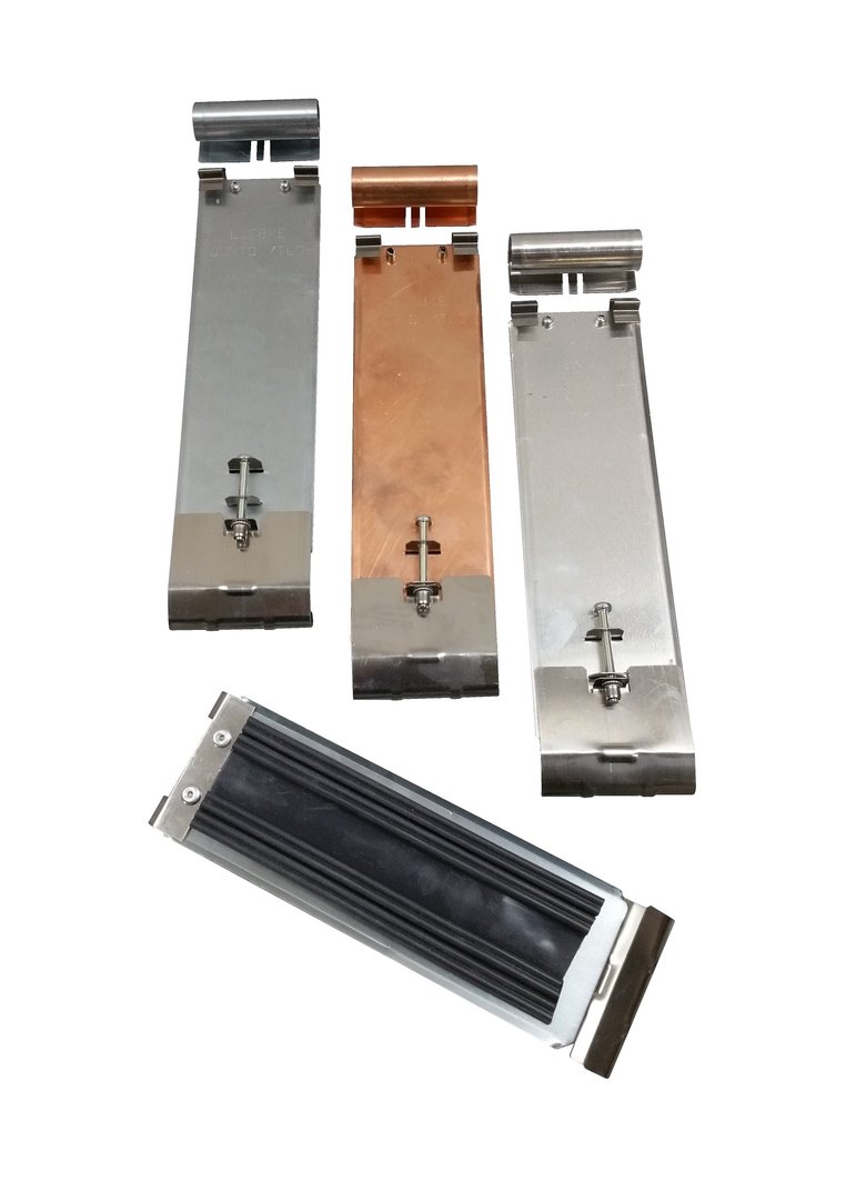Titanzink Klebe-Rinnenverbinder für halbrunde Dachrinne RG280 